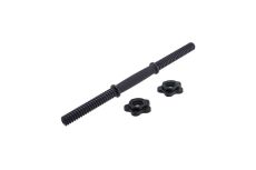 Гриф гантельный d25 мм, пластиковый, с пластиковыми замками, 45 см BaseFit BB-106