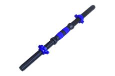 Гриф с гайками пластиковый (d 25) 50 см Sportex E29512, (синий)