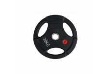 Диск обрезиненный, с тремя хватами 10кг UltraGym