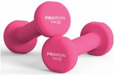 Гантели неопреновые 2шт по 1кг PROIRON Г2010РНЕО розовый Гантели неопреновые 2шт по 1кг PROIRON Г2010РНЕО розовый