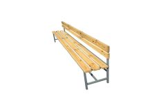 Скамейка для раздевалки со спинкой 200 см сиденье из дерева Dinamika ZSO-002186