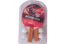 Набор для настольного тенниса Sportex 2 ракетки 4 шарика T07530-5 желтый
