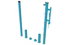 Стойки для большого тенниса с механизмом натяжения со стаканами d76мм, глубина закладной 350мм ФСИ 7417