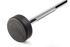 Штанга неразборная обрезиненная 10 кг. Прямой гриф. VictoryFit VF-DX4100