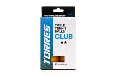 Мяч для настольного тенниса, d40+ мм, 6 шт Torres Club 2* TT23013 оранжевый